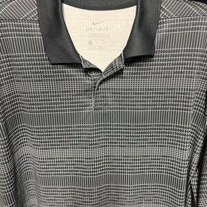 🖤EUC-BLACK AND GRAY NIKE DRI FIT POLO SHIRT SZ XL🖤